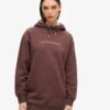 Luxe Metallic Logo Kapuzenpullover-Kleid Luxe Metallic Logo Kapuzenpullover-Kleid