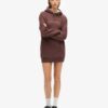 Luxe Metallic Logo Kapuzenpullover-Kleid Luxe Metallic Logo Kapuzenpullover-Kleid