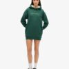 Luxe Metallic Logo Kapuzenpullover-Kleid Luxe Metallic Logo Kapuzenpullover-Kleid