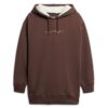 Luxe Metallic Logo Kapuzenpullover-Kleid Luxe Metallic Logo Kapuzenpullover-Kleid
