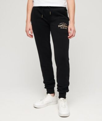 Luxe Metallic Logo Slim Jogginghosen