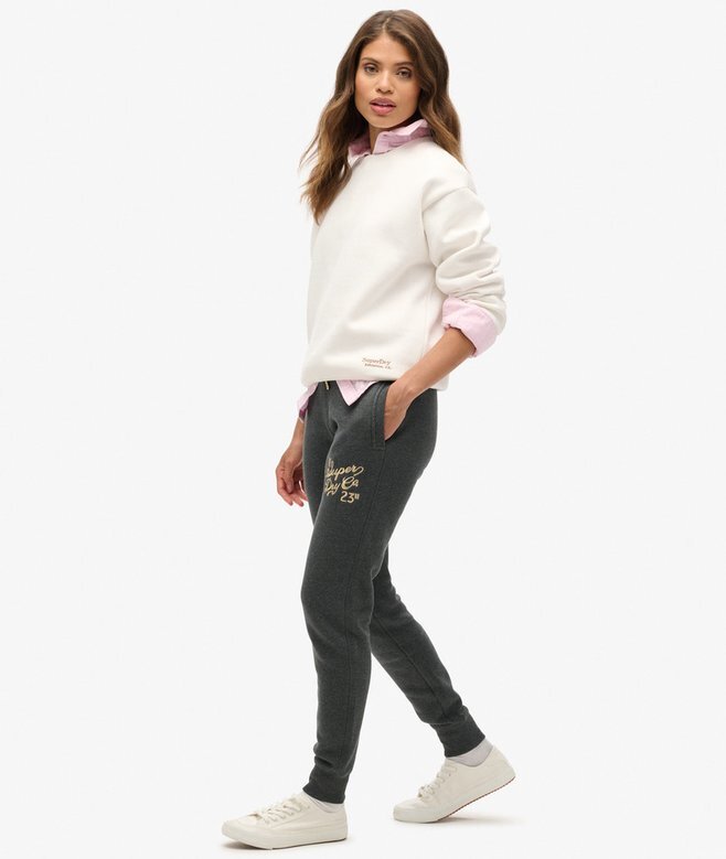 Luxe Metallic Logo Slim Jogginghosen Luxe Metallic Logo Slim Jogginghosen