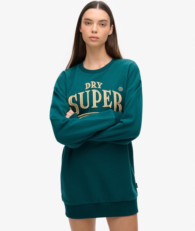 Luxe Metallic Logo Sweatkleid Luxe Metallic Logo Sweatkleid