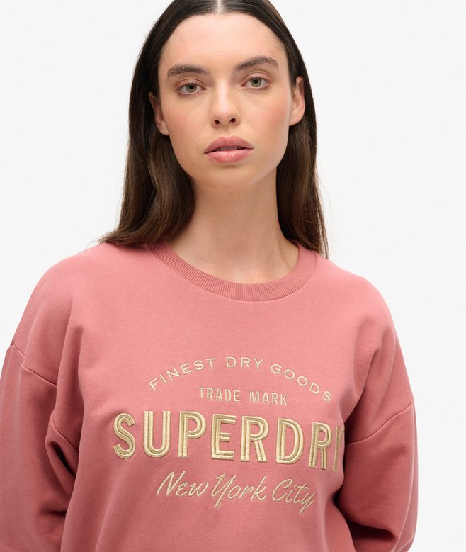 Luxe Metallic Logo Sweatkleid Luxe Metallic Logo Sweatkleid