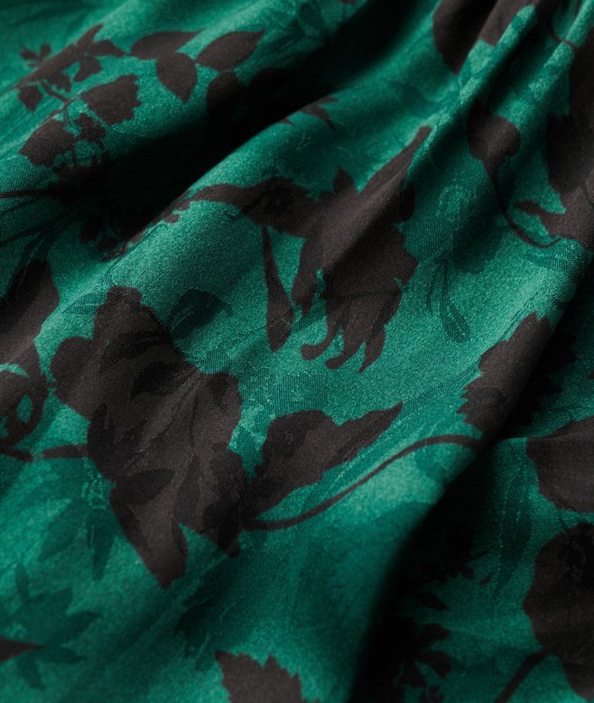 Maxi-Jacquardkleid mit Wasserfallausschnitt Maxi-Jacquardkleid mit Wasserfallausschnitt