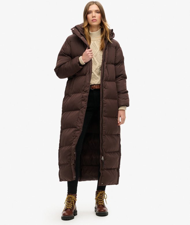 Maxi-Puffer-Mantel mit Kapuze Maxi-Puffer-Mantel mit Kapuze