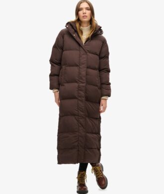 Maxi-Puffer-Mantel mit Kapuze