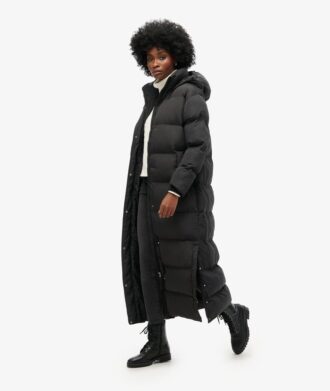 Maxi-Puffer-Mantel mit Kapuze