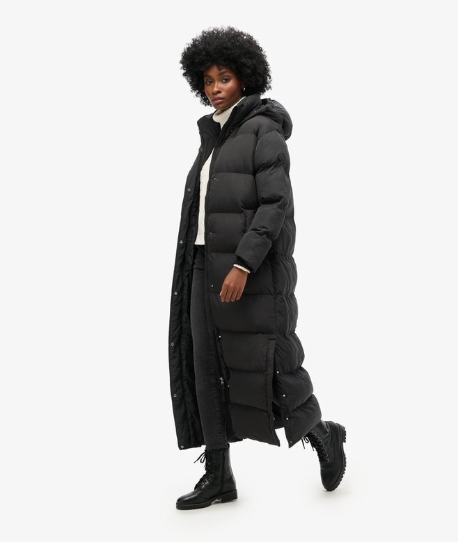 Maxi-Puffer-Mantel mit Kapuze Maxi-Puffer-Mantel mit Kapuze