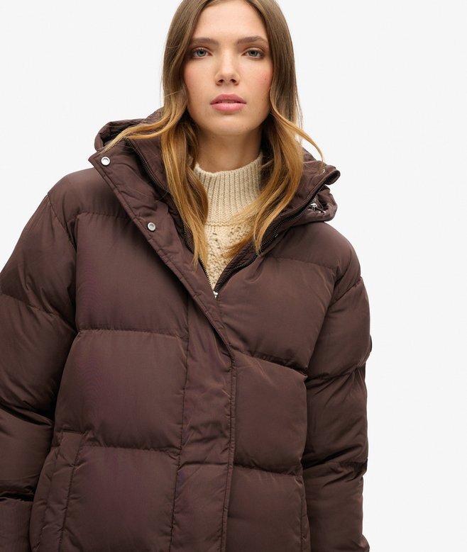 Maxi-Puffer-Mantel mit Kapuze Maxi-Puffer-Mantel mit Kapuze
