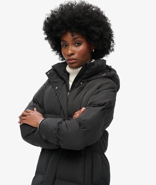 Maxi-Puffer-Mantel mit Kapuze Maxi-Puffer-Mantel mit Kapuze