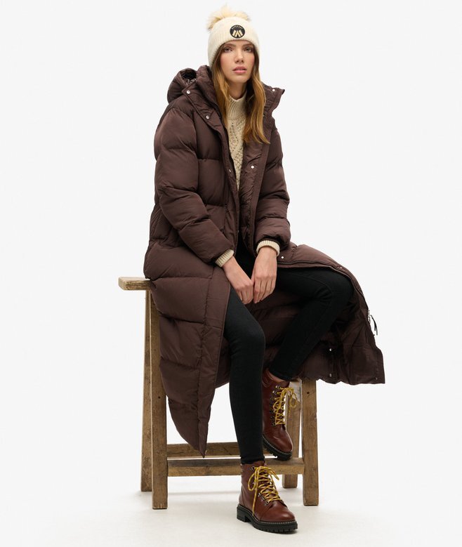 Maxi-Puffer-Mantel mit Kapuze Maxi-Puffer-Mantel mit Kapuze
