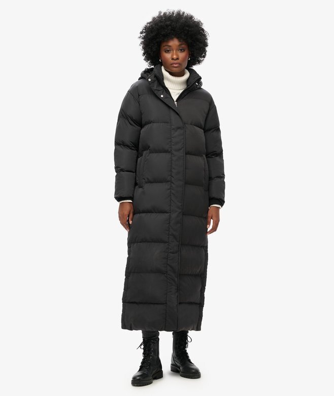 Maxi-Puffer-Mantel mit Kapuze Maxi-Puffer-Mantel mit Kapuze