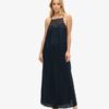 Maxi-Strandkleid mit Neckholder und Spitze