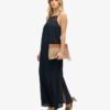 Maxi-Strandkleid mit Neckholder und Spitze