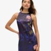 Maxikleid aus bedrucktem Satin