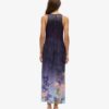 Maxikleid aus bedrucktem Satin