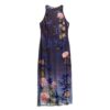Maxikleid aus bedrucktem Satin