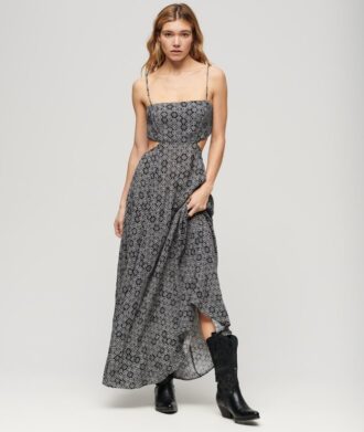 Maxikleid mit ausgeschnittenem Rücken