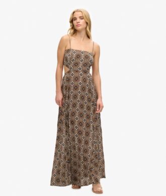 Maxikleid mit ausgeschnittenem Rücken