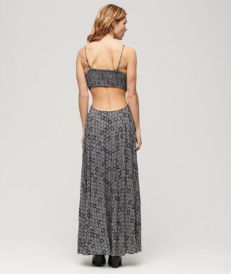 Maxikleid mit ausgeschnittenem Rücken