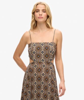 Maxikleid mit ausgeschnittenem Rücken