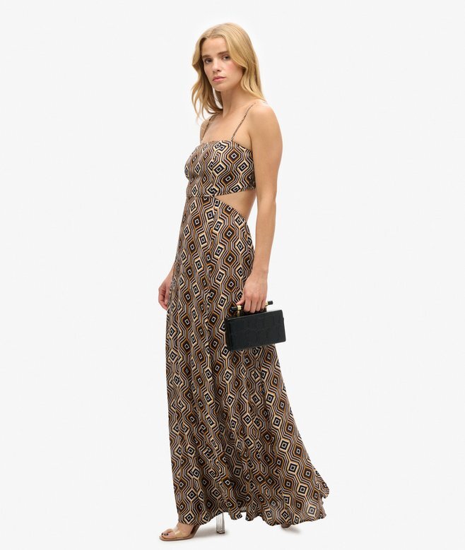 Maxikleid mit ausgeschnittenem Rücken Maxikleid mit ausgeschnittenem Rücken
