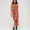 Maxikleid mit hohem Kragen