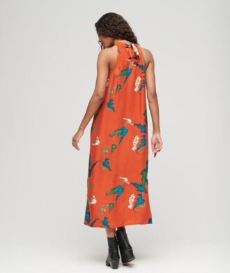 Maxikleid mit hohem Kragen