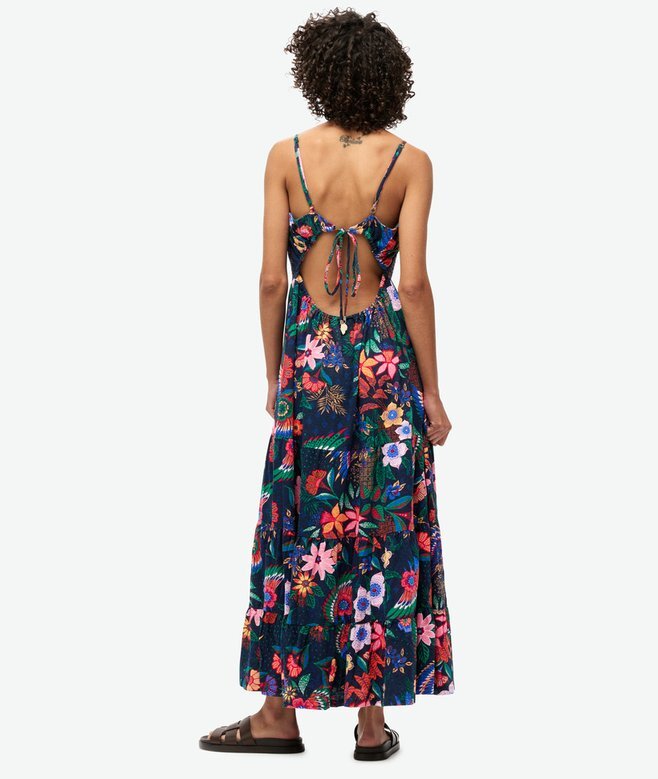 Maxikleid mit Smok-Details Maxikleid mit Smok-Details