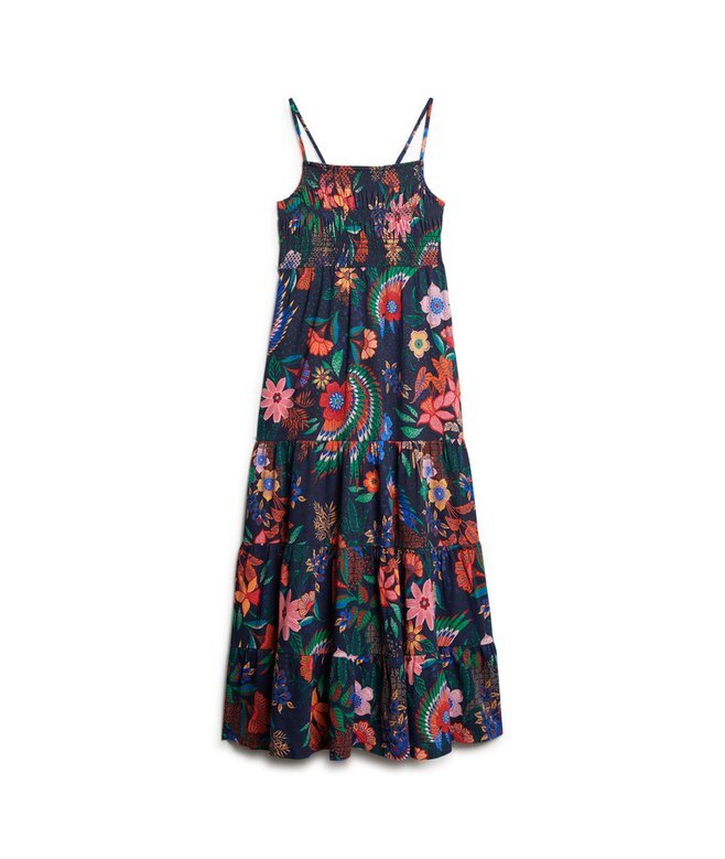 Maxikleid mit Smok-Details Maxikleid mit Smok-Details