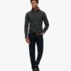 Merino-Pullover mit halbem Reißverschluss Merino-Pullover mit halbem Reißverschluss