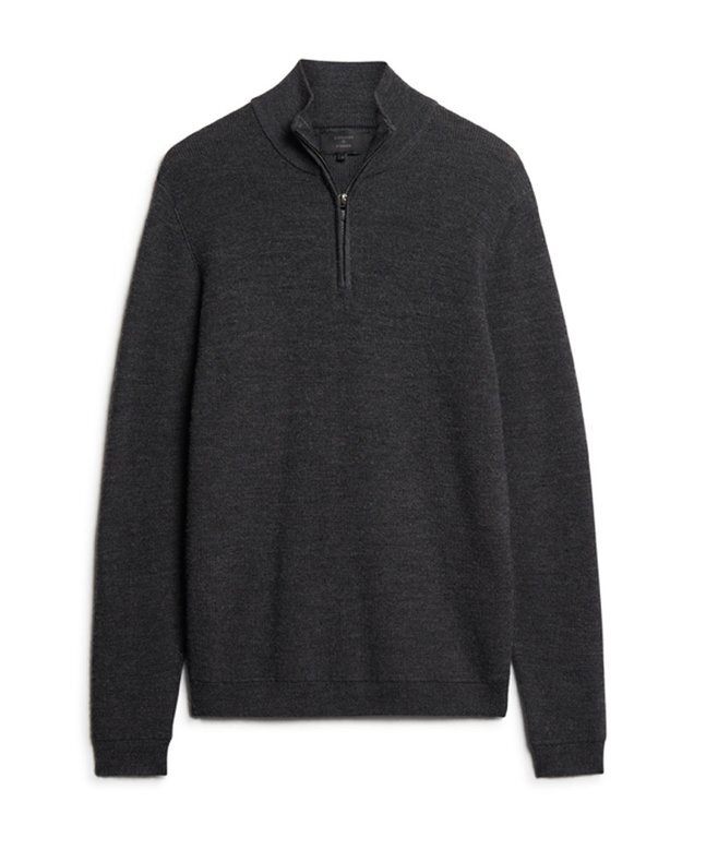 Merino-Pullover mit halbem Reißverschluss Merino-Pullover mit halbem Reißverschluss