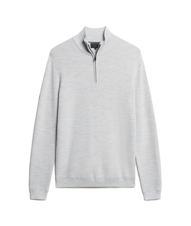 Merino-Pullover mit halbem Reißverschluss Merino-Pullover mit halbem Reißverschluss