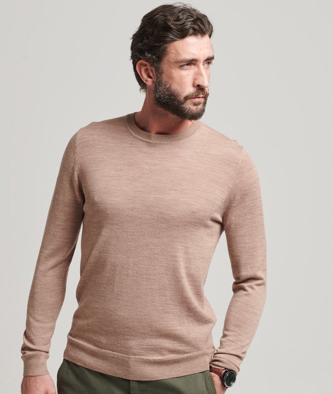 Merino-Pullover mit Rundhalsausschnitt Merino-Pullover mit Rundhalsausschnitt