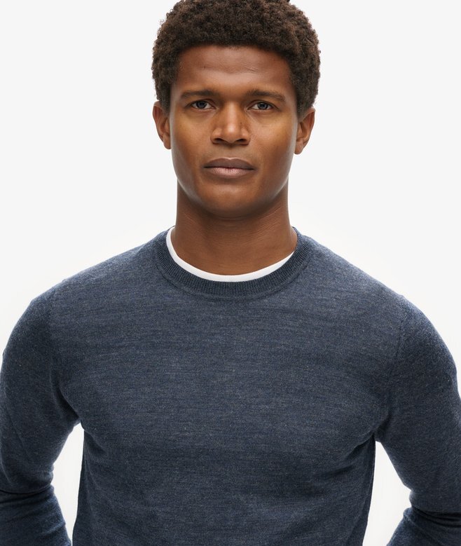 Merino-Pullover mit Rundhalsausschnitt Merino-Pullover mit Rundhalsausschnitt