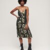Metallic-Midi-Slip-Kleid