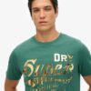 Metallic-Workwear-T-Shirt mit Grafikprint