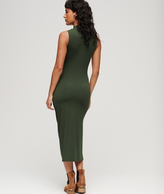 Midi-Kleid aus gerüschtem Jersey Midi-Kleid aus gerüschtem Jersey