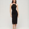 Midi-Kleid aus Jersey mit Spitzenrücken Midi-Kleid aus Jersey mit Spitzenrücken
