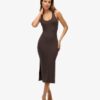 Midi-Kleid aus Jersey mit U-Ausschnitt Midi-Kleid aus Jersey mit U-Ausschnitt