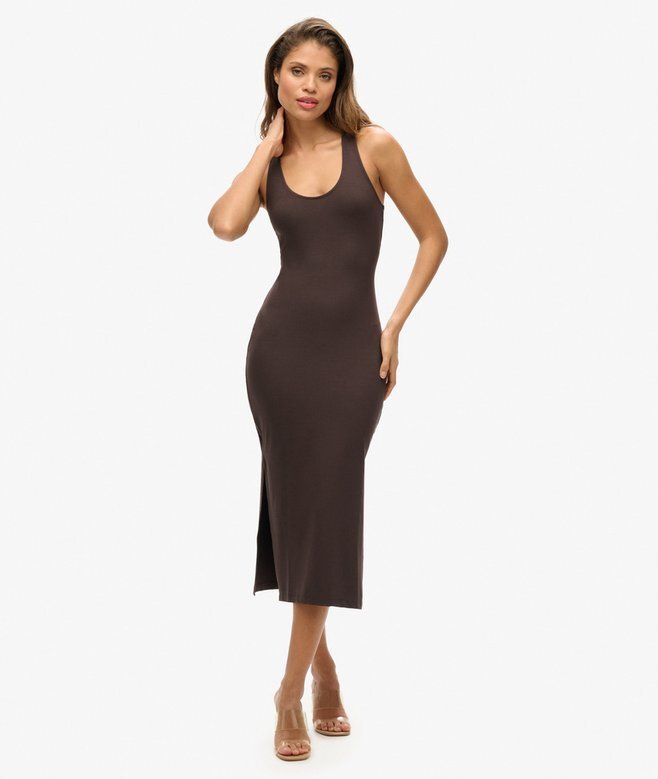 Midi-Kleid aus Jersey mit U-Ausschnitt Midi-Kleid aus Jersey mit U-Ausschnitt