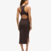 Midi-Kleid aus Jersey mit U-Ausschnitt Midi-Kleid aus Jersey mit U-Ausschnitt