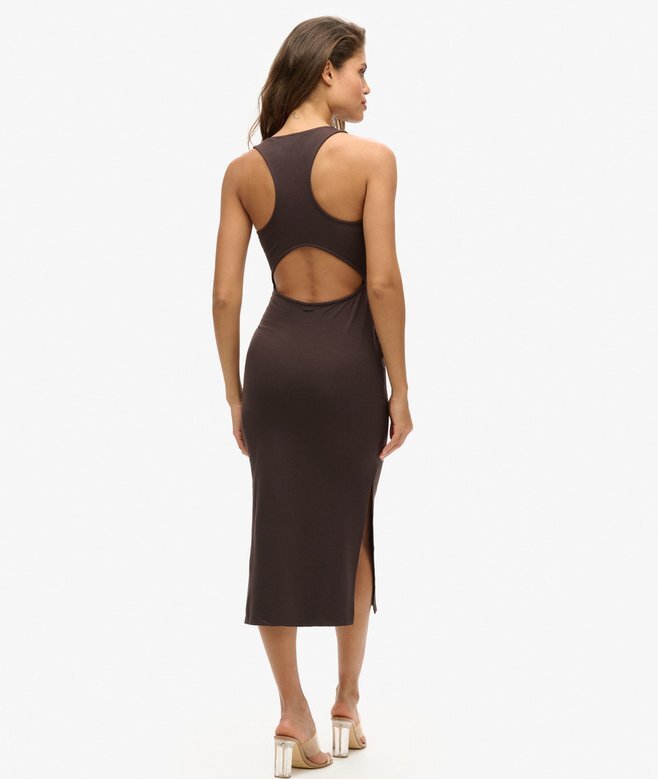 Midi-Kleid aus Jersey mit U-Ausschnitt Midi-Kleid aus Jersey mit U-Ausschnitt