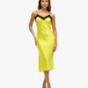 Midi-Kleid aus Spitzen-Satin Midi-Kleid aus Spitzen-Satin