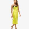 Midi-Kleid aus Spitzen-Satin Midi-Kleid aus Spitzen-Satin