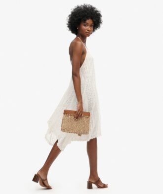 Midi-Kleid ganz aus Spitze