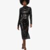 Midi-Kleid mit Chevron-Muster und offenem Rücken Midi-Kleid mit Chevron-Muster und offenem Rücken