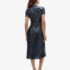 Midi-Kleid mit Pailletten in Mandarin