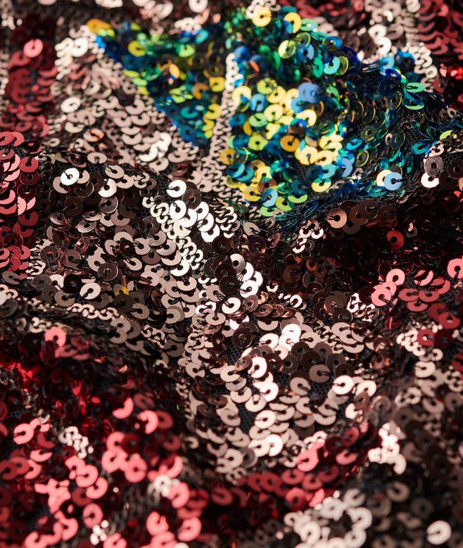 Midi-Kleid mit Pailletten und Neckholder Midi-Kleid mit Pailletten und Neckholder